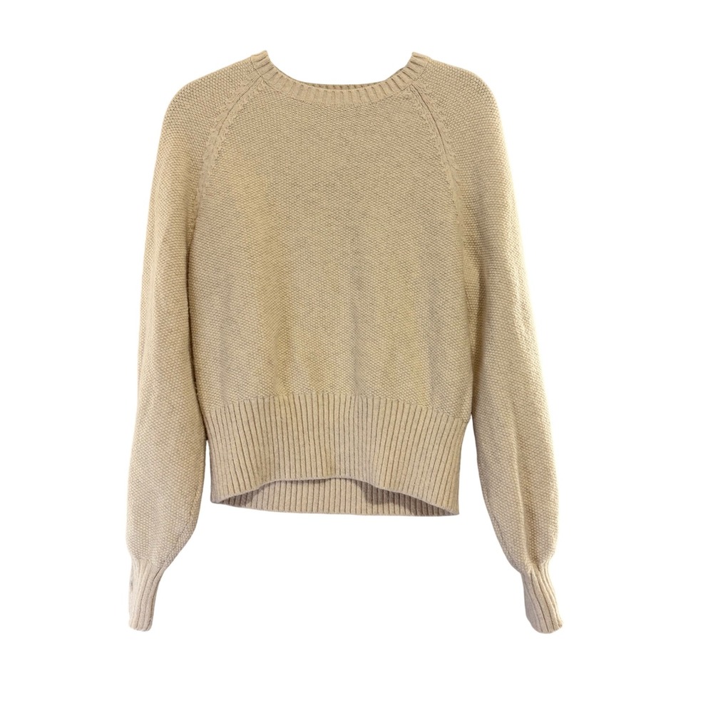 Banana Republic‎ Sweater Medium M Cream Knit Pullover Long Sleeve Casual